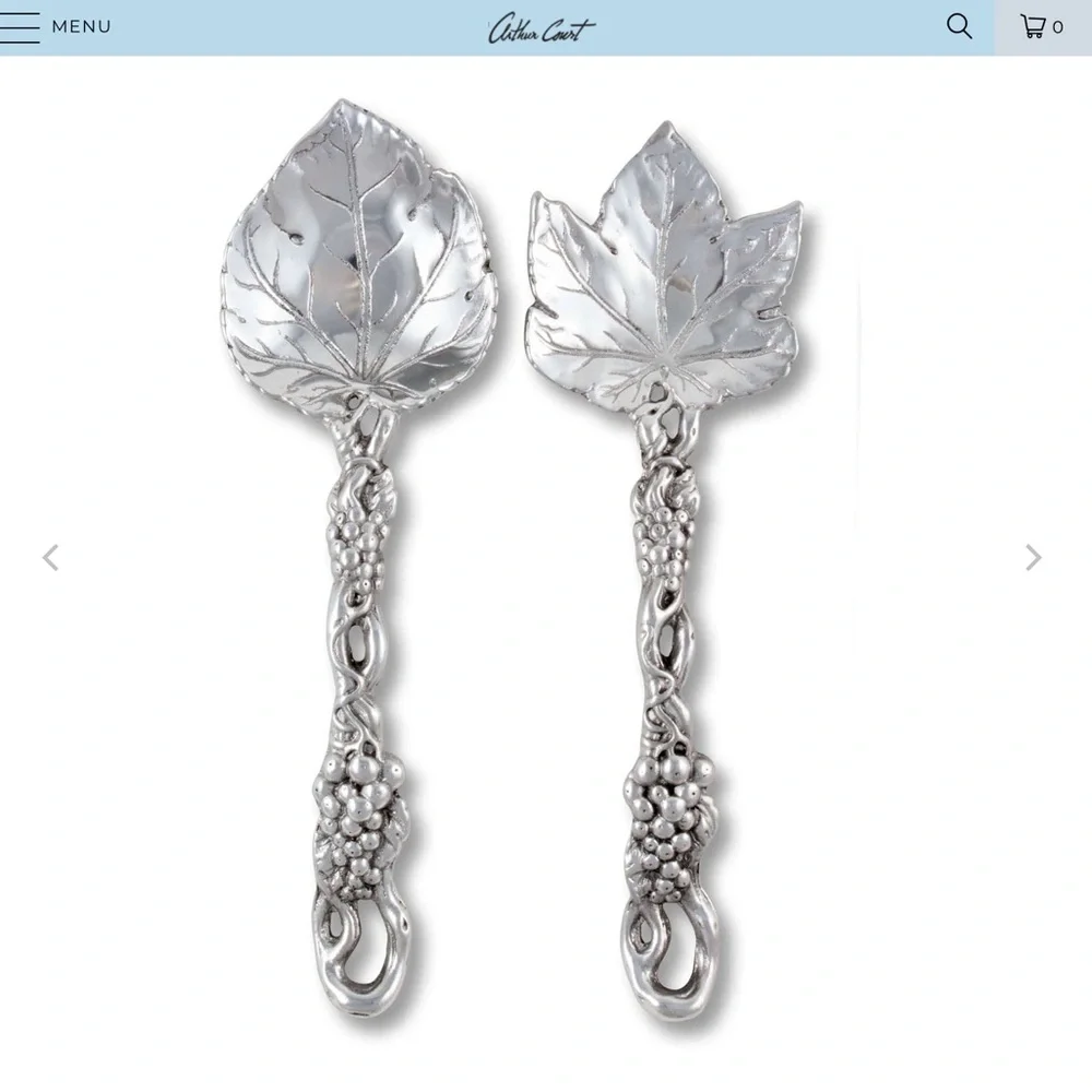 Arthur Court GRAPEVINE SERVING SET Salad Servers Set